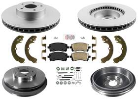 152395 Mac Auto Parts 98-02 Forester Without Abs Rear Drums Shoes And Springs Rotors Cerramic Pads 7pc