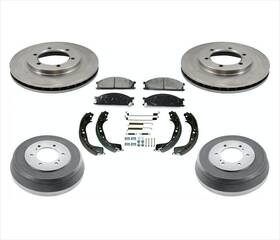 153033 Mac Auto Parts For 98-2004 Nissan Frontier 2.4l Rear Wheel Drive Rotors Pads Brake Drums Shoes