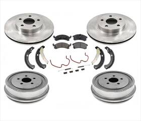 154541 Mac Auto Parts 03-05 Cavalier Frt Disc Brake Rotors Pads Drums And Shoes Springs 7pc