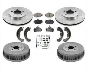 157480 Mac Auto Parts For 08/03/1995-1998 Ford Windstar Front Rotors Pads Rear Brake Drums Shoes