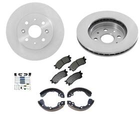 166560 Mac Auto Parts Front Disc Rotors Brake Pads Shoes Springs Kia Rio 03-05 5pc Kit