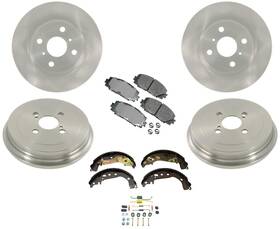168286 Mac Auto Parts For Toyota Yaris 15-18 Brake Disc Rotors Pads Drums Shoes Springs 7pc