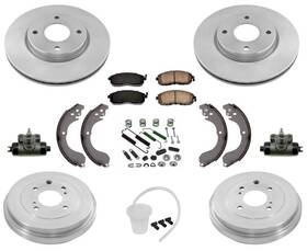 187930 Mac Auto Parts Brakes Disc Rotors Drums Shoes Spring Kit For Nissan Sentra 07-12 2.0l 10pc