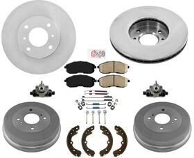 197516 Mac Auto Parts For Nissan Altima 2.4l 1999-2000 Front Brake Rotors Drums Pads Shoes Cylinders