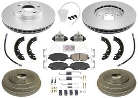 217063 Mac Auto Parts Front Rotors Drums Brake Shoes Springs Cylinders For Honda Accord 03-07 2.4l