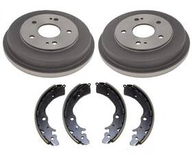 36691 Mac Auto Parts Rear Brake Drums And Shoes 3pc Kit For Honda Crv 1997-2001
