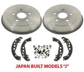 40512 Mac Auto Parts Rear Brake Drums Shoes Springs For Toyota Corolla Built In Japan Vin J 05-08