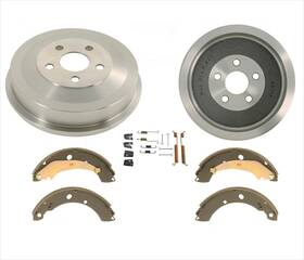 40554 Mac Auto Parts Rear 9 Inch Brake Drums And Shoes For Chrysler Pt Cruiser 04-09 With Abs