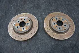 228411 Maserati Motors Set Rear Left And Right Disc Brake Rotor Granturismo M145 2008-14
