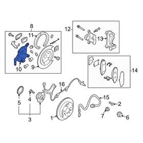 Le4444280b Mazda Oe For Mpv 2004-2006 Rear Right Brake Backing Plate