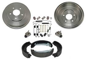 171618 Medallion Auto Fits For 09-11 Hhr 09-10 Cobalt G5 2 Brake Drums 5 Lug Shoes 6pc Kit