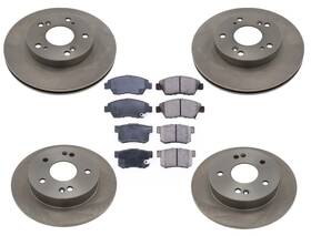 108063 Medallion Auto Parts Front And Rear Disc Brake Rotors Ceramic Pads For Dodge Durango 2004-2006