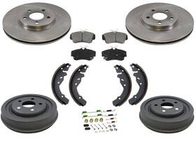 149776 Medallion Auto Parts 01-04 Pt Cruiser No Abs Turbo Disc Brake Rotors Ceramic Pads Drums Shoes Spg