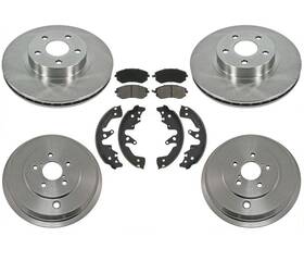 151882 Medallion Auto Parts Front Rotors Brake Pads Rear Drums And Shoes For Subaru Impreza 2.5l 2008