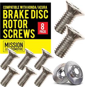 Ma6762044 Mission Automotive 8-pack Of Rotor Screws For Brake Discs Compatible With