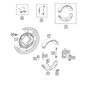 68338540aa Mopar Brake Shoe Set Rear For Ram 1500 Promaster 3500 2500 2017-2018