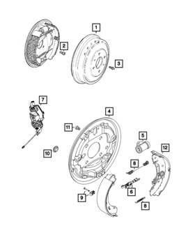 68655969aa Mopar Genuine Brake Drum
