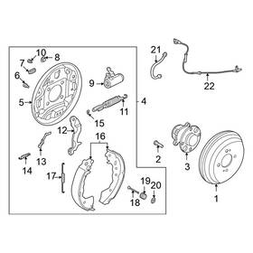 440105rb0d Nissan Oe For Versa 2020-2024 Rear Left Drum Brake Assembly