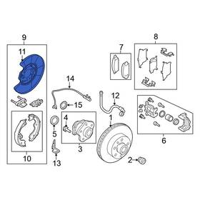 44030eg010 Nissan Oe For Maxima 2009-2014 Rear Left Brake Backing Plate