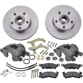 Tf500266a Oer Authorized 1955-57 Chevrolet Bel Air 150 210 Front Disc Brake Set 11 Inch Plain Rotors