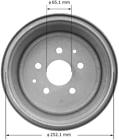 640-1536 Pdr0446 Bendix Premium Brake Drum Fits Volkswagen Transporter Vanagon 018575204556