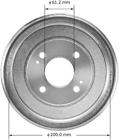 122.40004 Pdr0473 Bendix Premium Brake Drum Fits Honda Civic 018575285005