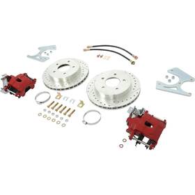 A55020 Performance Online 1971-87 Chevrolet And Gmc Pickup Rear Disc Brake Set Black X-drilled Slotted