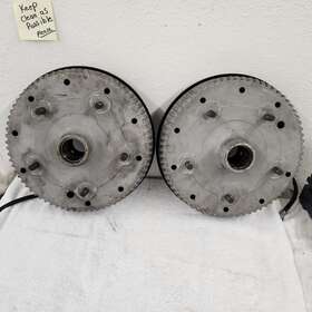 695.341.063.01 Porsche 356 B Front Brake Drum And Backing Plate Set. 1960-63. # 695 341 063 01