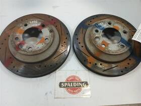 95535240131 Porsche Rear Brake Rotor Pair From 2008 Cayenne 12.99 Inch Rotors 10878201