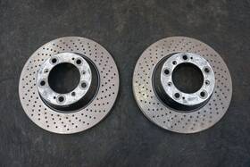 99635240500 Porsche Set 2 Rear Left And Right Disk Brake Rotor 911 Turbo 996 01-16