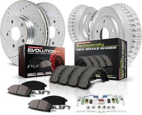 K15073dk Power Stop 15073 Front And Rear Z23 Carbon Fiber Brake Pads With Drilled