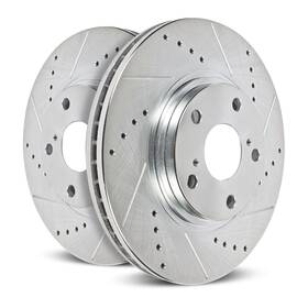 Jbr528xpr Power Stop Cross-drilled And Slotted Brake Rotors