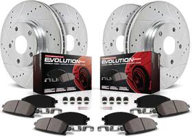 K2385 Power Stop Front And Rear Brake Kit With Drilled Slotted Rotors