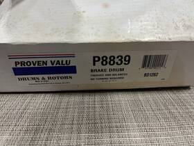 Bd1262 Proven Valu P8839 Brake Drum