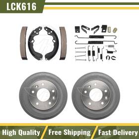 Dvdx20260108-fz1682 Raybestos Rear Brake Drums And Shoes Hardware Spring Kit Fits 1993-2001 2002 Mazda 626