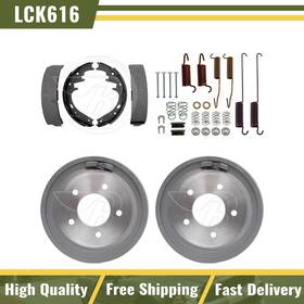 Dvdx20260108-fz1688 Raybestos Rear Brake Drums And Shoes Hardware Spring Kit Fits 1999-2002 Dodge Ram 1500 Van