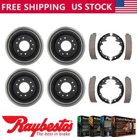 Sk20rp0724skrs4dbrk2326k-dy Raybestos For 1968-1970 Chevrolet P10 Van Front Rear Kit Brake Drums And Shoes