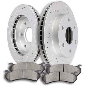 803884-5206-2028373 Scitoo Brake Kits - 2 Front Drilled And Slotted Rotors 4 Ceramic