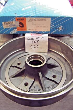 113405615h Sebro 71-53h Volkswagen Super Beetle Brake Drum 1971-79 Germany Pair 2