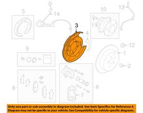 26704aj020 Subaru Oem 13-14 Legacy Brake Components-backing Plate