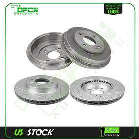 Ta835971p Topcn-autoparts Front Disc Brake Rotors And Drums Fits 2001 2002 2003 2004 2005 Honda Civic