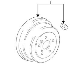 42431-28100 Toyota Genuine Brake Drum