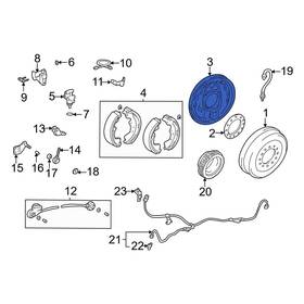 4704435160 Toyota Oe For Tacoma 1995-2002 Rear Left Brake Backing Plate
