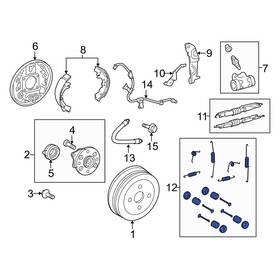 0494252050 Toyota Oe 494252050 For Prius 2006-2009 Rear Drum Brake Hardware Kit