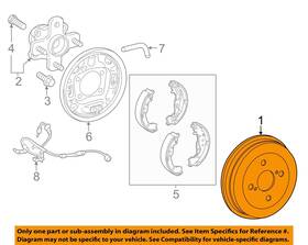 4243174010 Toyota Oem 12-15 Iq Rear Suspension Brake Components-brake Drum