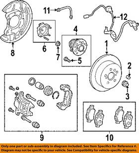 Toyota Oem 4650428030 04-10 Sienna Rear Brake-backing Plate Splash Dust Shield