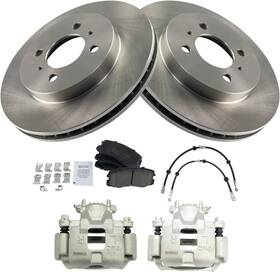 Bka-01721 Trq Front Brake Pad And Rotor Kit Ceramic Compatible With 2007 Mitsubishi