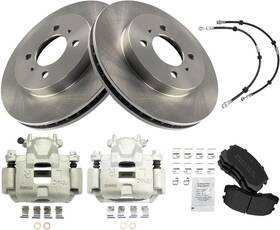 Bka-01722 Trq Front Brake Pad And Rotor Kit Semi-metallic Compatible With 2007