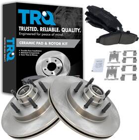 Bka-10141 Trq Front Brake Pad And Rotor Kit Pads Ceramic Compatible