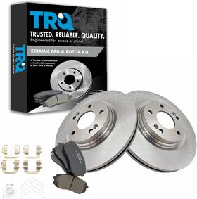 Bka-14587 Trq Front Brake Pad And Rotor Kit Pads Bka14587 Ceramic